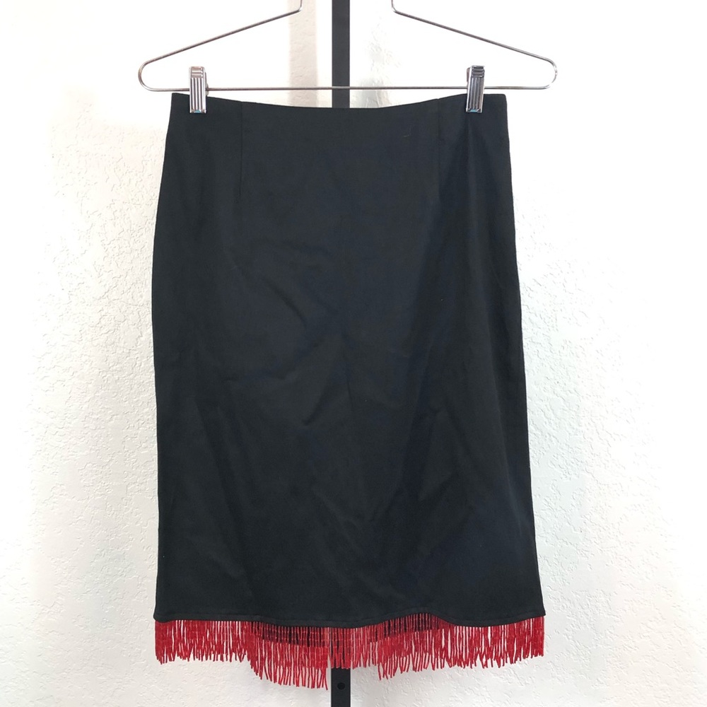 Hugo Buscati-Black & Red Beaded Career Skirt-12